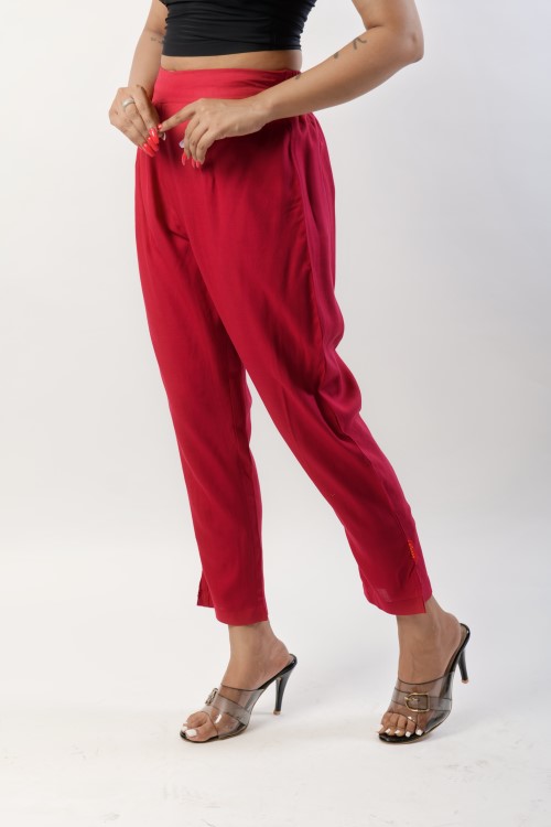 Buy Black White and Maroon Combo of 3 Solid Women Regular Fit Trousers  Cotton Slub for Best Price Reviews Free Shipping